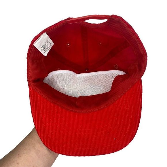 Vintage KSON Country Radios Station Hat San Diego Red Corduroy snap Back Trucker - Picture 5 of 6